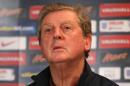 England manager Roy Hodgson listens as he gives a press conference near Watford, north of London, on November 16, 2015