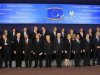 European Union leaders pose for a family photo during a EU summit in Brussels