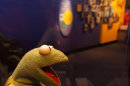 A Kermit the Frog puppet is seen on display as part of a new exhibit, 