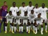 Ghana's players pose for a photograph before their African Nations Cup semi-final soccer match against Zambia in Bata