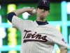 Minnesota Twins pitcher Kevin Slowey throws against the Seattle Mariners in the first inning of a baseball game on Wednesday, Sept. 21, 2011, in Minneapolis. (AP Photo/Jim Mone)