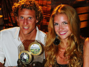 Zaira Nara y el futbolista Diego Forlán / Foto: Infobae