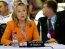 US Secretary of State Hillary Clinton delivers remarks during a Pacific Island post-forum dialogue in Rarotonga