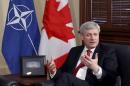 Canada's PM Harper speaks in Ottawa