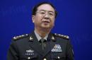 Chief of the general staff of China's People's Liberation Army Fang speaks during a press briefing with U.S. Joint Chiefs Chairman General Dempsey in Beijing