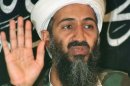 FILE PHOTO OF OSAMA BIN LADEN SPEAKING AT A NEWS CONFERENCE IN AFGHANISTAN.
