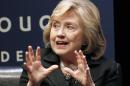 Former Secretary of State Hillary Rodham Clinton, a potential 2016 presidential candidate, speaks to students at the University of California Los Angeles campus on the subject of leadership Wednesday, March 5, 2014, in Los Angeles. (AP Photo/Nick Ut)