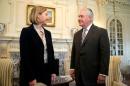 U.S. Secretary of State Rex Tillerson meets with European Union High Representative for Foreign Affairs Federica Mogherini at the State Department in Washington