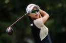 Hyo Joo Kim of South Korea watches her drive on the 18th hole during the third round of the Marathon Classic on July 16, 2016 in Sylvania, Ohio