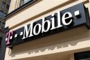 Signage for a T-Mobile store is pictured in downtown Los Angeles, California