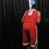 Ohio State forward Jared Sullinger peeks through a curtain while teammates participate in interviews in New Orleans, Thursday, March 29, 2012. Ohio State is scheduled to play Kansas in an NCAA tournament Final Four semifinal college basketball game on Saturday. (AP Photo/Gerald Herbert)