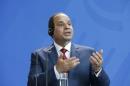 Egypt's President Sisi addresses a joint news conference in Berlin