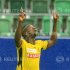 BSC Young Boys Mayuka celebrates scoring during Swiss Super League soccer match against FC St. Gallen in St. Gallen