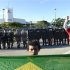 Demonstrators block the access road to Pinto Martins International Airport in Fortaleza