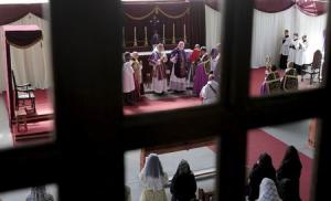 French Bishop Jean-Michel Faure attends a mass in Nova …