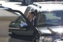 Former U.S. Republican presidential nominee Mitt Romney is pictured as he arrives at the White House for lunch with U.S. President Barack Obama at the White House in Washington