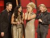 Musical group Little Big Town, from left, Jimi Westbrook, Karen Fairchild, Kimberly Schlapman and Phillip Sweet, accept the award for single of the year for "Pontoon" at the 46th Annual Country Music Awards at the Bridgestone Arena on Thursday, Nov. 1, 2012, in Nashville, Tenn. (Photo by Wayde Payne/Invision/AP)