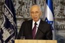 Israeli President Shimon Peres gives on July 23, 2014 at the presidential compound in Jerusalem