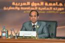Egyptian President Abdel Fattah al-Sisi during the Arab League summit at the Red Sea resort of Sharm El-Sheikh on March 29, 2015