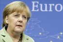La canciller alemana, Angela Merkel, ofrece una rueda de prensa el pasado viernes al final de la cumbre de jefes de Estado y de Gobierno de la Unión Europea (UE), en Bruselas. EFE