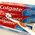 FILE - In this Jan. 26, 2011 file photo, Colgate toothpaste sits atop a Colgate toothbrush, in Phoenix. Colgate-Palmolive Co.'s second-quarter net income climbed 3 percent Thursday, JUly 28, 2011, benefiting from increased prices and strength overseas as it improved its market share for toothpaste and manual toothbrushes.(AP Photo/Ross D. Franklin, file)