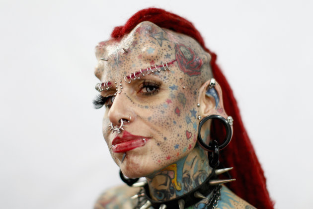 Mexican tattoo star Mary Jose Cristerna better known as La Mujer Vampiro 