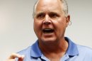 FILE - In this Jan. 1, 2010 file photo, conservative talk show host Rush Limbaugh speaks during a news conference in Honolulu. Director Betty Thomas said John Cusack's production company has a script ready that will star the actor as Limbaugh in a film planned for 2013. It's not typecasting: Cusack is an outspoken liberal. (AP Photo/Chris Carlson, file )