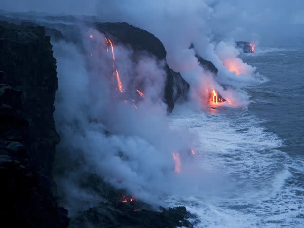 Lava Flowing Into the Pacific