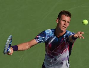 Tomas Berdych of the Czech Republic hits the ball against&nbsp;&hellip;