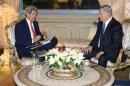 U.S. Secretary of State John Kerry meets with Israeli Prime Minister Benjamin Netanyahu at Villa Taverna in Rome