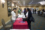 <p>               In this Friday, Nov. 30, 2012 photo, a person fills out an application at the Fort Lauderdale Career Fair, in Dania Beach, Fla. The U.S. economy added a solid 146,000 jobs in November and the unemployment rate fell to 7.7 percent, the lowest since December 2008, the Labor Department announced Friday, Dec. 7, 2012. The government said Superstorm Sandy had only a minimal effect on the figures. (AP Photo/J Pat Carter)