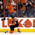 Philadelphia Flyers center Danny Briere (48) reacts after his goal in the second period of Game 1 against the New Jersey Devils in a second-round NHL Stanley Cup hockey playoff series, Sunday, April 29, 2012, in Philadelphia. (AP Photo/Alex Brandon)