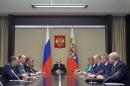 Russian President Putin chairs meeting with members of Security Council at Novo-Ogaryovo state residence outside Moscow