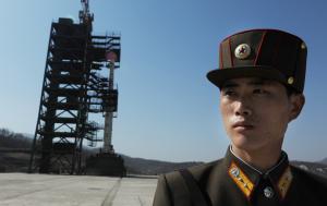 A North Korean soldier stands guard in front of an&nbsp;&hellip;