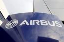 Airbus's logo is pictured at Airbus headquarters in Toulouse