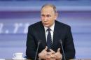 Putin attends his annual end-of-year news conference in Moscow