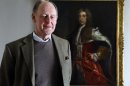 Timothy Torrington the 11th Viscount Torrington stands with a painting of his ancestor Admiral Sir George Byng the 1st Viscount Torrington, in Mere, Somerset, England, Monday, April 8, 2013. Viscount Timothy Torrington's story reads like a real-life version of 