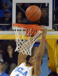 UCLA guard Norman Powell misses a dunk during the first half of their NCAA basketball game against California, Thursday, Jan. 3, 2013, in Los Angeles. (AP Photo/Mark J. Terrill)