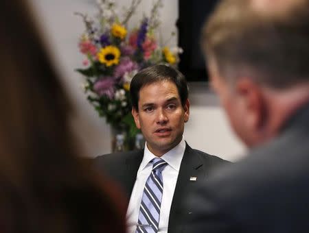 US Senator Rubio is interviewed at Reuters Health Summit 2014 in Washington