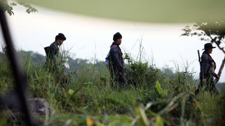 File photo of Thai soldiers on patrol on the border with Cambodia's Preah Vihear province, where reports have surfaced of 15 Cambodian villagers being killed after crossing into Thailand to log for timber