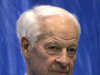 FILE - Hockey Hall of Fame hockey player Gordie Howe is seen at the Joe Louis Arena in Detroit, in this April 10, 2007 file photo. At 83, Mr. Hockey is still in demand and on the move. Gordie Howe is about to embark on another series of fundraisers for research into dementia. It's a personal cause. The disease killed his wife Colleen in 2009 and is beginning to affect him. (AP Photo/Carlos Osorio, File)
