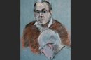 This courtroom sketch depicts Stephen "The Rifleman" Flemmi testifying as defendant James "Whitey" Bulger listens, below, during his murder and racketeering trial at U.S. District Court in Boston, Thursday, July 18, 2013. Bulger and his former partner faced each other for the first time in nearly two decades Thursday when Flemmi took the stand at Bulger's trial and told of their years as secret FBI informants while they ran a feared gang in South Boston. (AP Photo/Margaret Small)