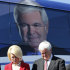 Republican presidential candidate, former House Speaker Newt Gingrich, with his wife Callista, bow their heads in prayer during a campaign event at the The Villages, Sunday, Jan. 29, 2012, in Lady Lake, Fla. (AP Photo/Matt Rourke))