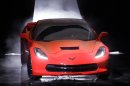 CORRECTS MONTH - The 2014 Chevrolet Corvette Stingray debuts in Detroit, Sunday, Jan. 13, 2013. The C7 Corvette debuted before the start of the media previews at the North American International Auto Show. (AP Photo/Paul Sancya)