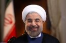 Iranian President Hassan Rouhani smiles during an interview with U.S. television network NBC in Tehran
