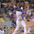 Los Angeles Dodgers' Matt Kemp hits a two run home run during the eighth inning of their baseball game against the San Francisco Giants, Thursday, Sept. 22, 2011, in Los Angeles. (AP Photo/Mark J. Terrill)
