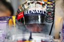 Sebastian Vettel of Germany is sprayed with dried ice to keep cool during the third practice session of the Austin F1 Grand Prix at the Circuit of the Americas in Austin