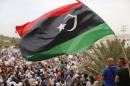 People demonstrate in support of Operation Dignity at Martyrs' Square in Tripoli