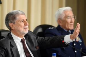 Brazilian Defense Minister Celso Amorim (L) speaks&nbsp;&hellip;