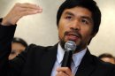 Manny Pacquiao (pictured) faces unbeaten American Timothy Bradley on June 9 in Las Vegas